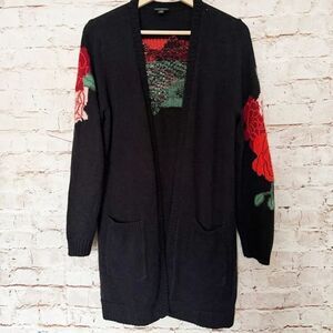 Torrid floral cardigan duster sweater